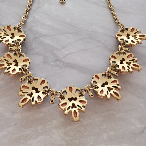 ✨ J.Crew Pink Rhinestone Crystal Cluster Stacked Statement Necklace ✨ - Picture 13 of 16